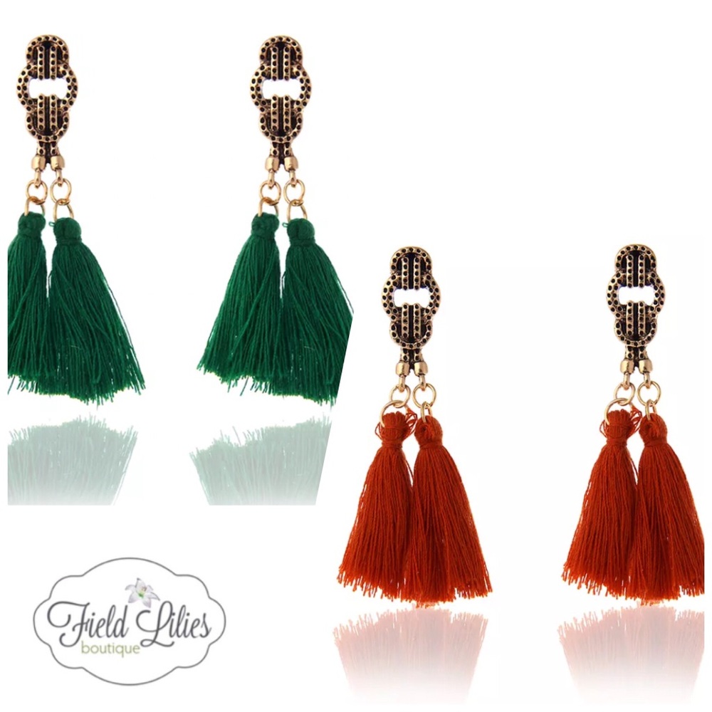 🍂Sale🆕 Double Tassel Earrings